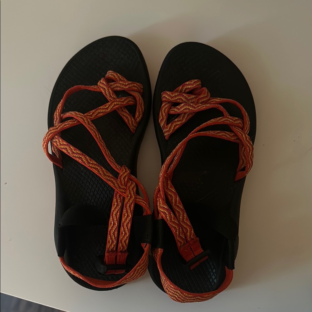 Chaco Black and Red Women's Sandals